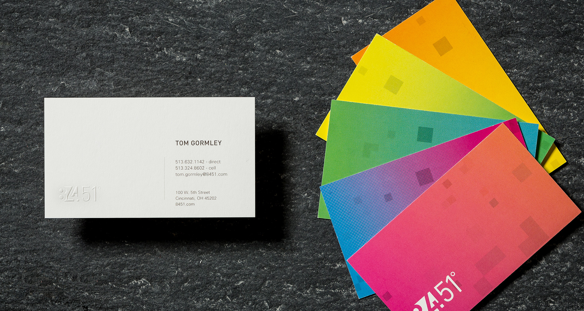 Business card designs for 84.51°