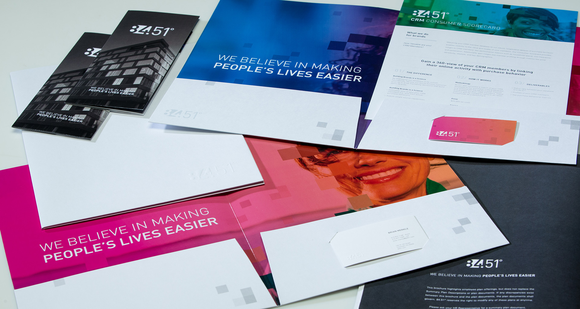 84.51° pamphlets, folders, and business cards made by Bluestone Creative