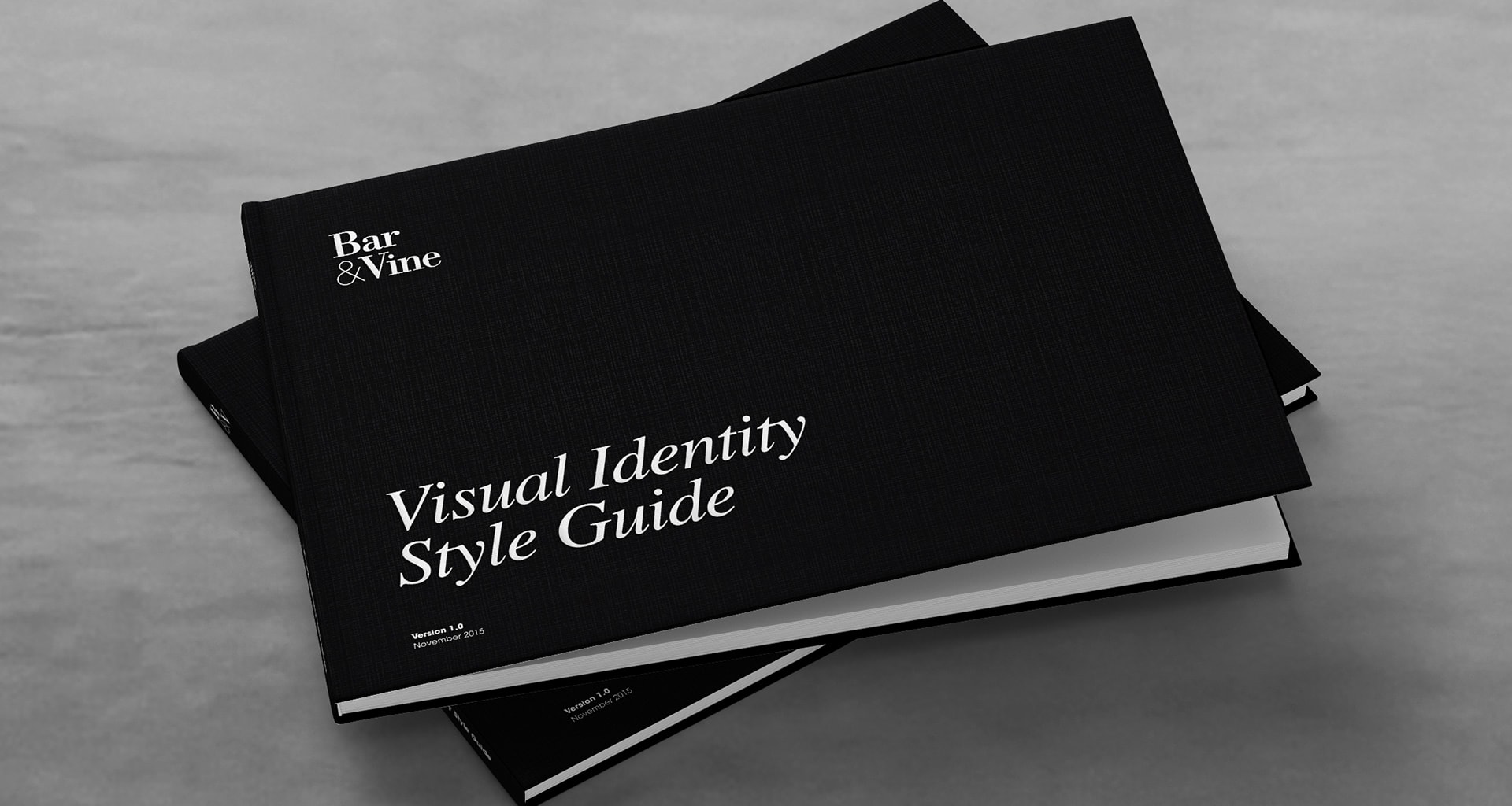 Visual identity style guide for Bar & Vine