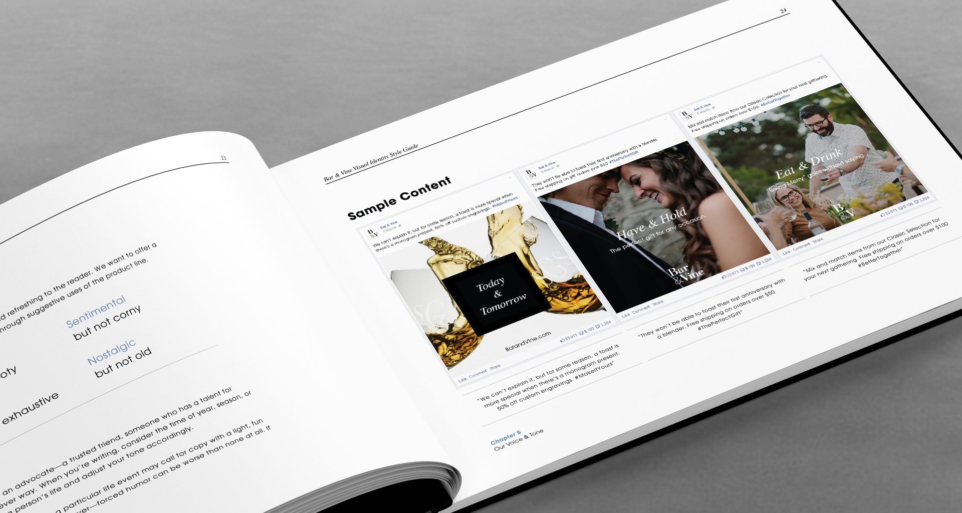 Sample of branded content for redesign