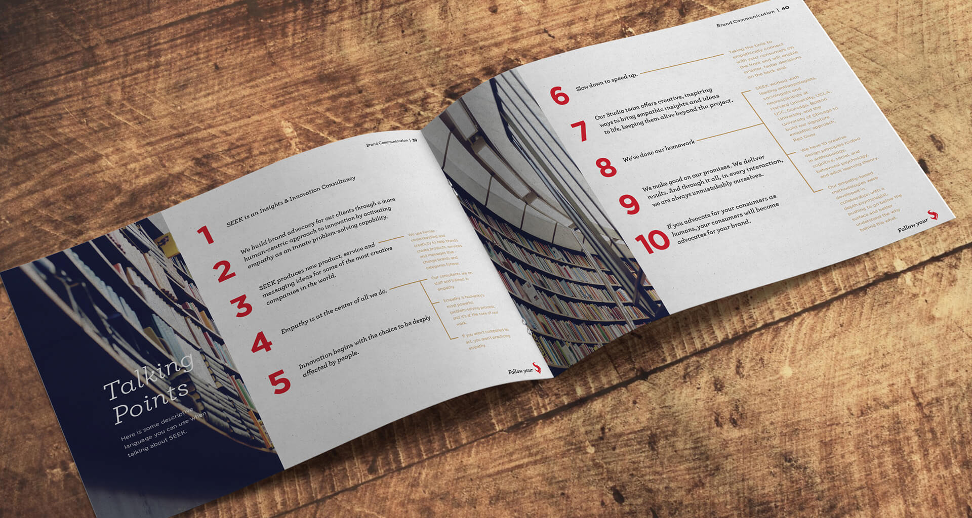 SEEK Company branding guide book talking points