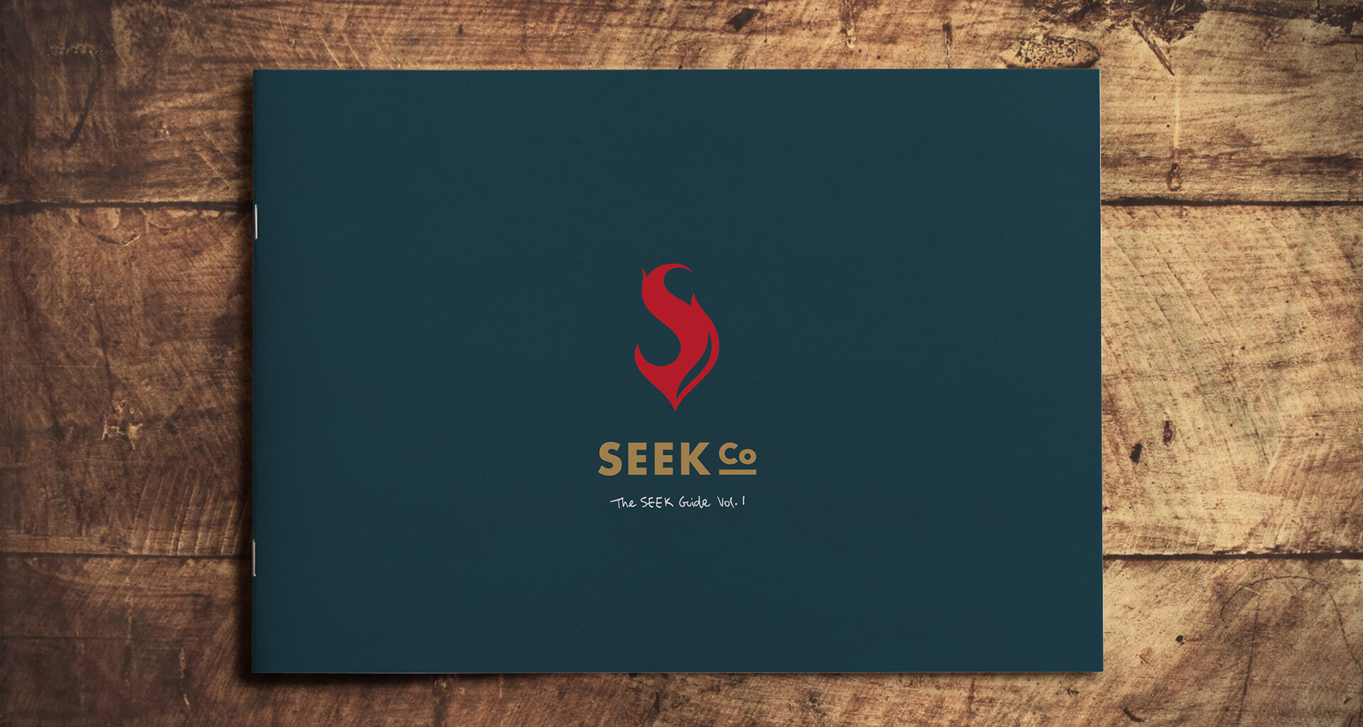 SEEK Company logo on branding guide book