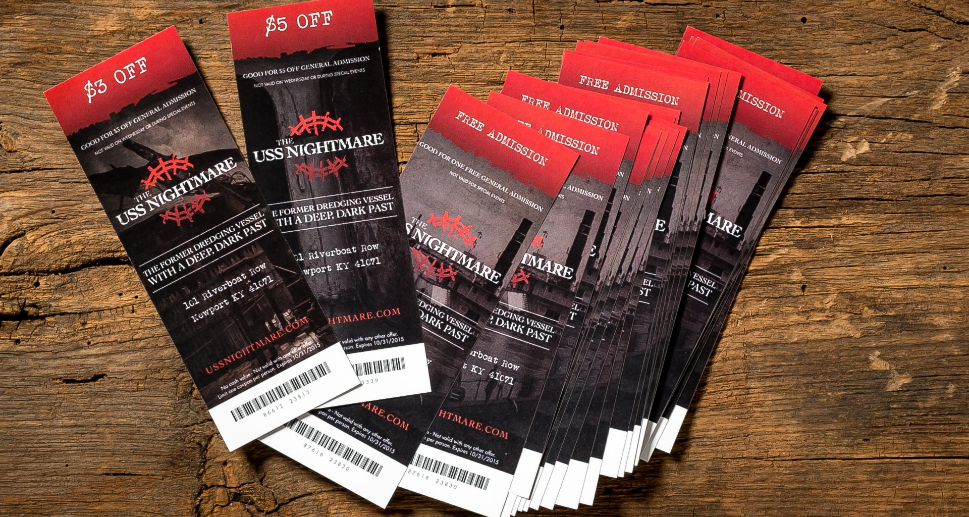 USS Nightmare coupon tickets